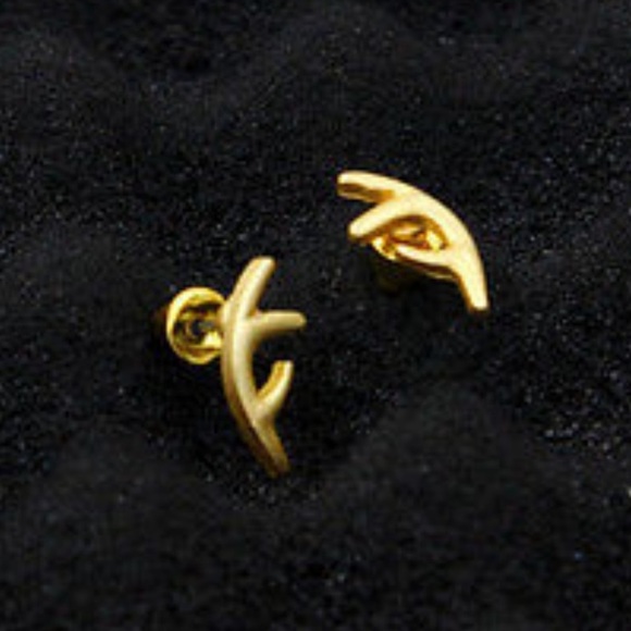 🌷🆕 Reindeer Antler Earrings, Brand New - Picture 1 of 3